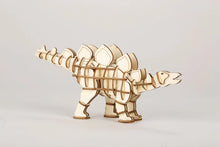 Load image into Gallery viewer, Kikkerland 3D Wooden Stegosaurus Puzzle
