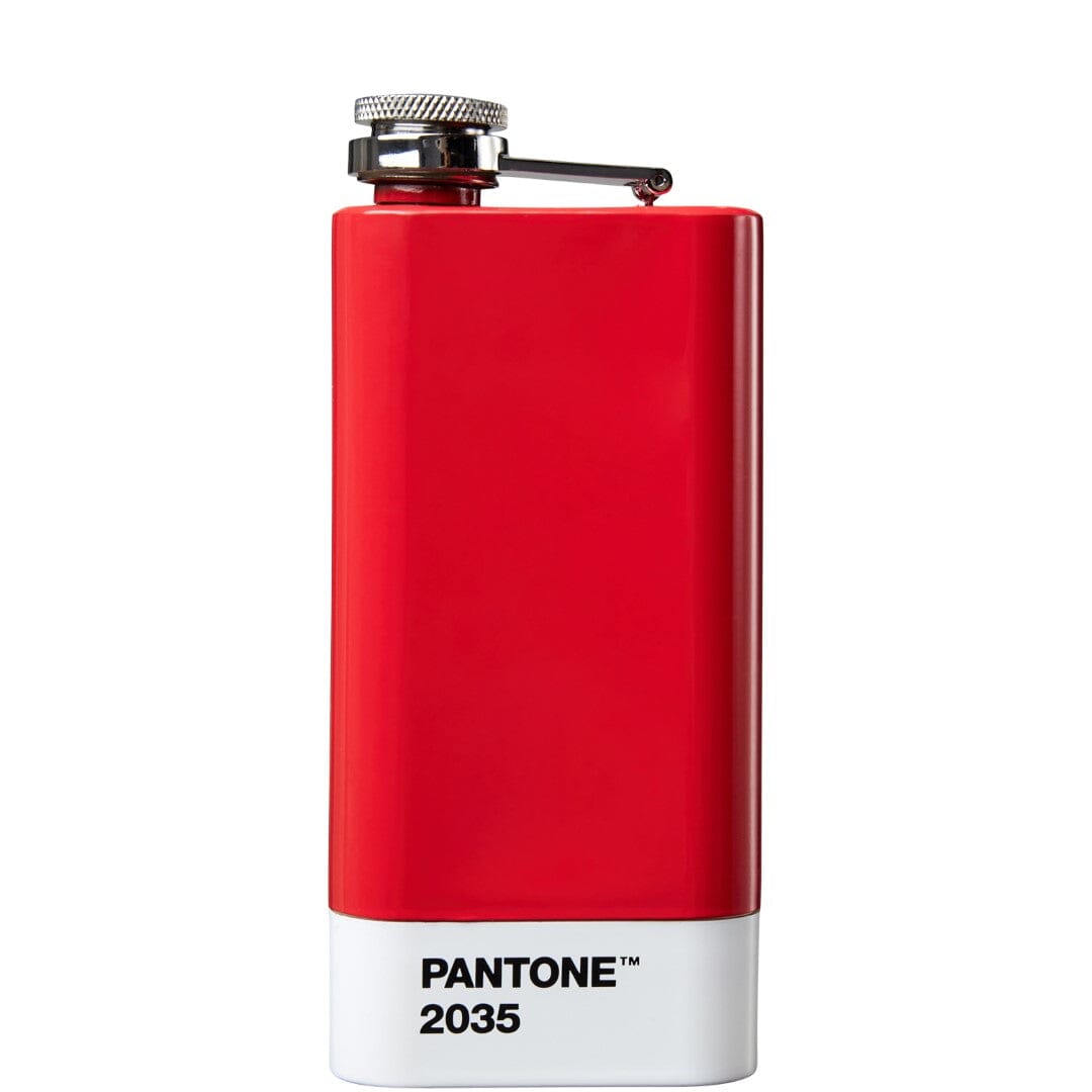 Pantone Hip Flask in Box in Red 2035