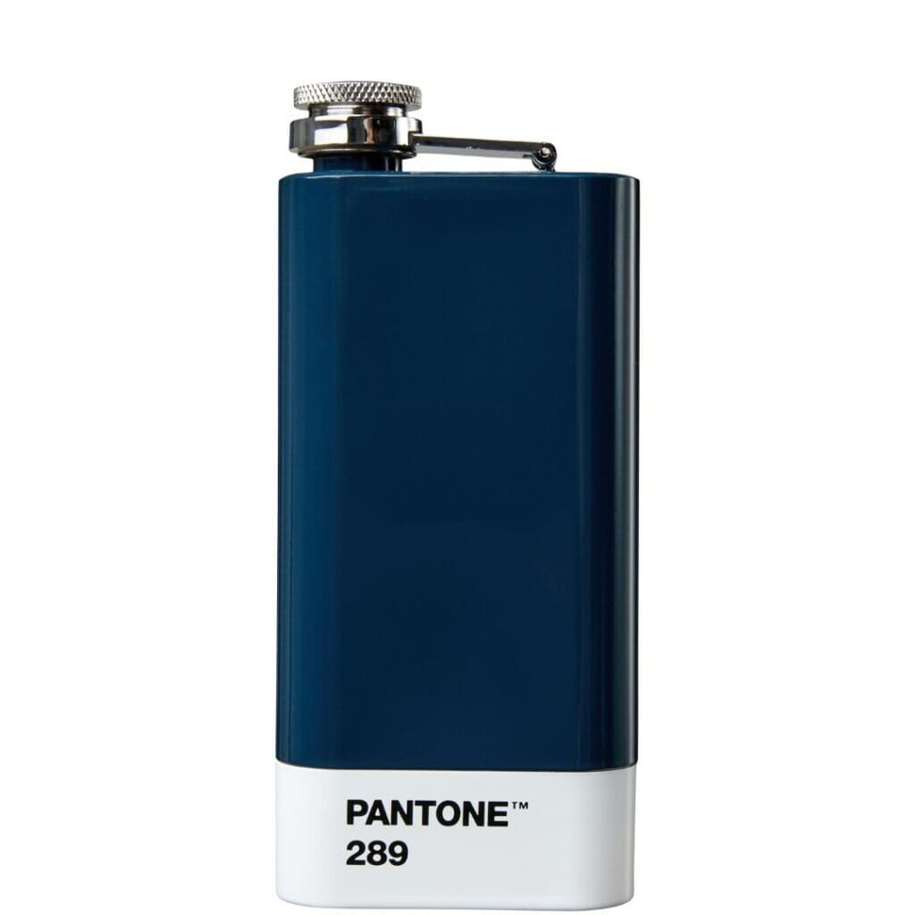 Pantone Hip Flask in Box in Blue 289