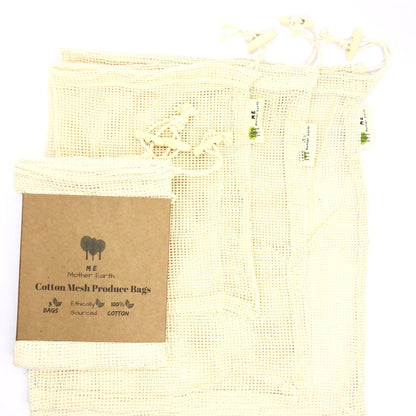 Mother Earth Reusable Produce Bags Set of 3