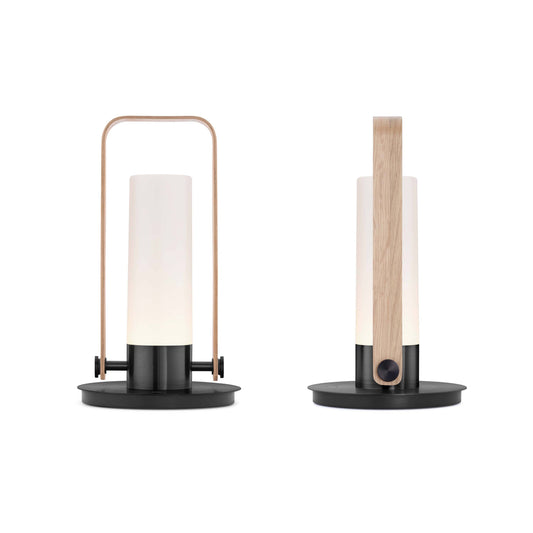 Luna Lantern White Oak & Dark Bronze Portable Light