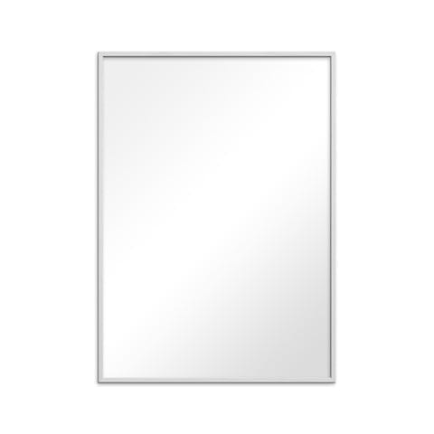 Mirror Framed in White Wood