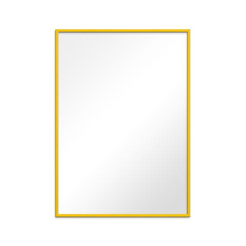 Mirror Framed in Yellow Wood