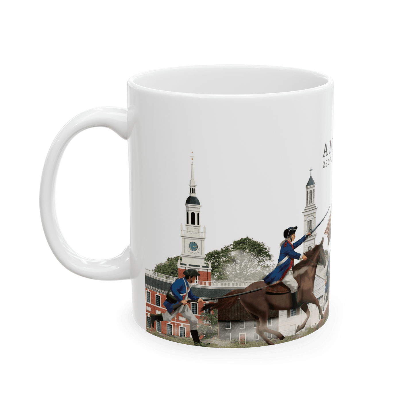 America 250th Anniversary Ceramic Mug designed by Martin Schwartz