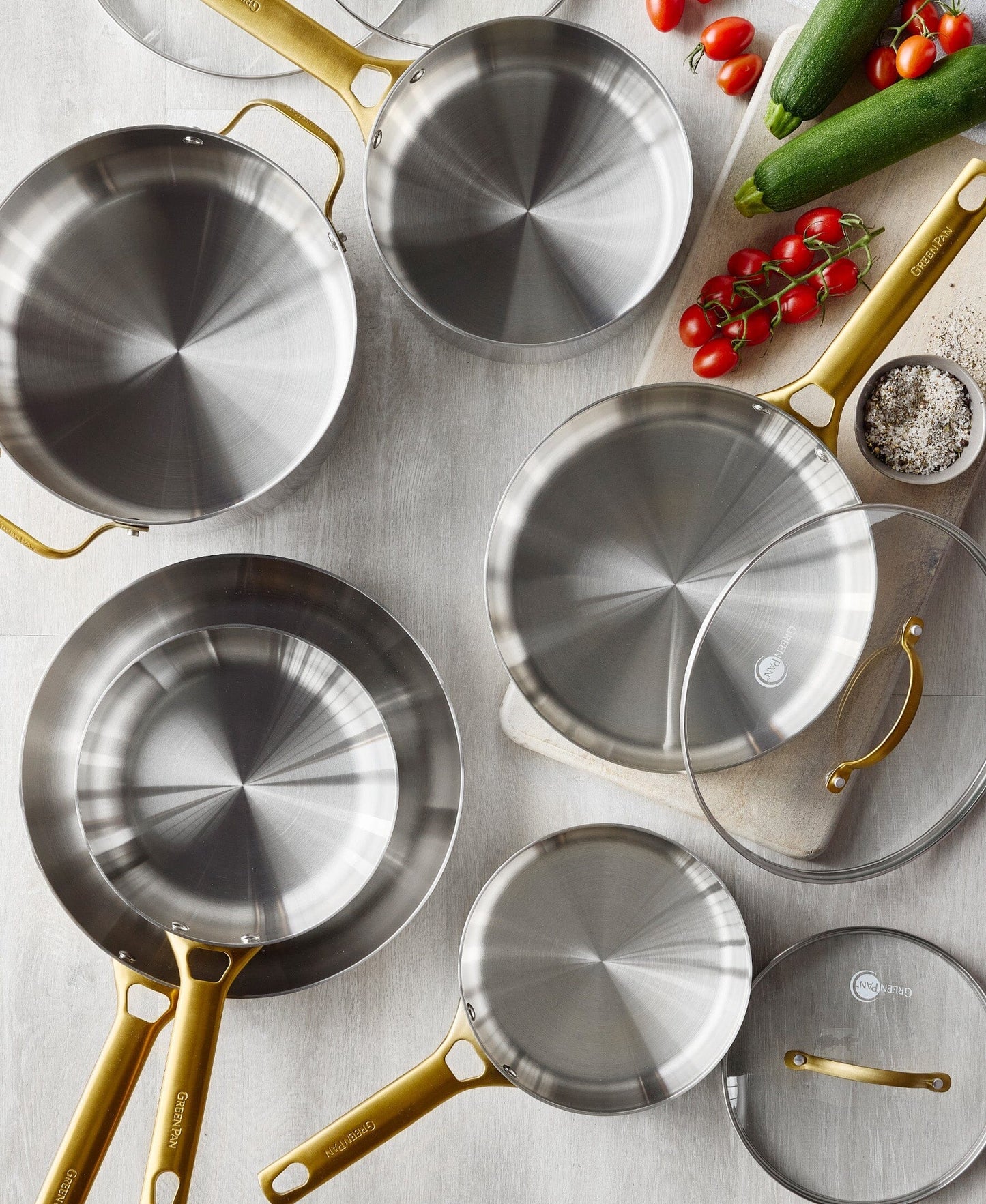 GreenPan Reserve Stainless Steel Cookware Set
