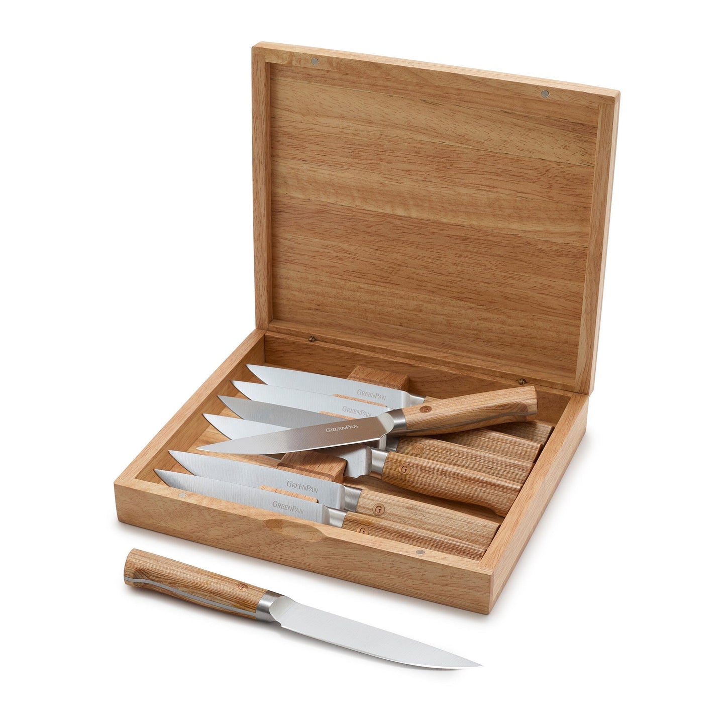 GreenPan Elite Light Pakka Wood Steak Knife Boxed Set