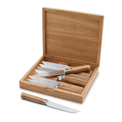 GreenPan Elite Light Pakka Wood Steak Knife Boxed Set