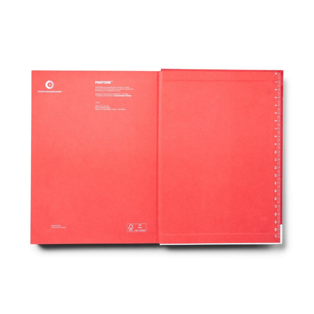 Pantone Large Dotted Notebook in Red 18-1763