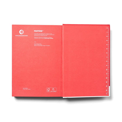 Pantone Small Dotted Notebook in Red 18-1763