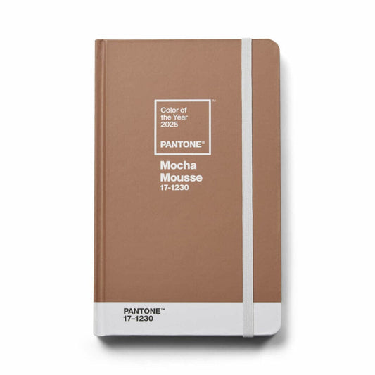 Pantone Notebook Small Lined in 2025 Color of the Year 17-1230 Mocha Mousse