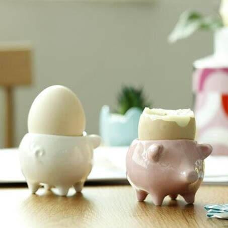 Bacon n' Eggs - pink & white eggcups