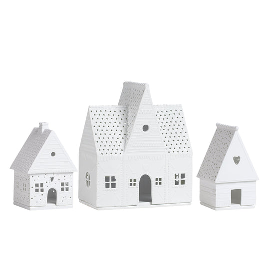 Rader Porcelain Village Gingerbread House Set of 3