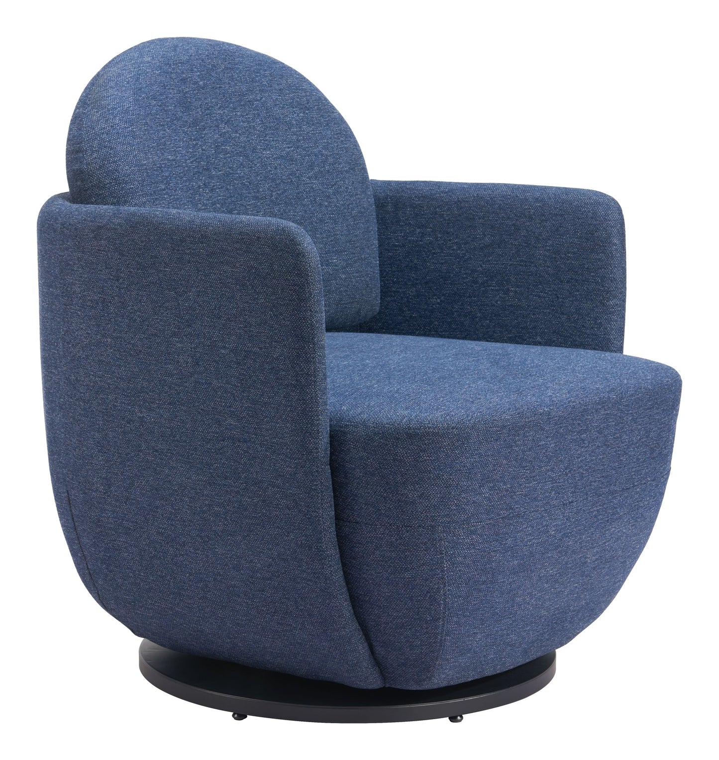 Zuo Bant Blue Swivel Chair