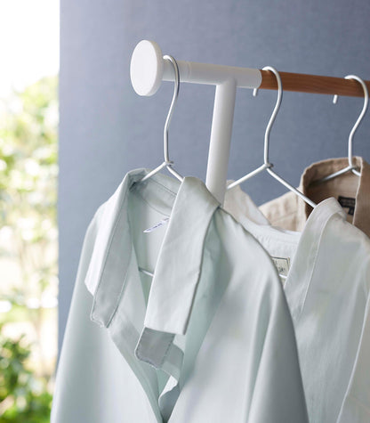 Yamakazi Steel & Wood Leaning Clothes Hanger