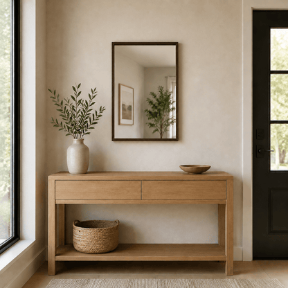 Wall Art Mirror Framed in Dark Oak