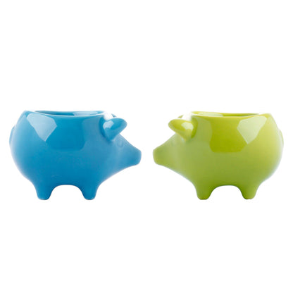 Bacon n' Eggs - blue & green eggcups