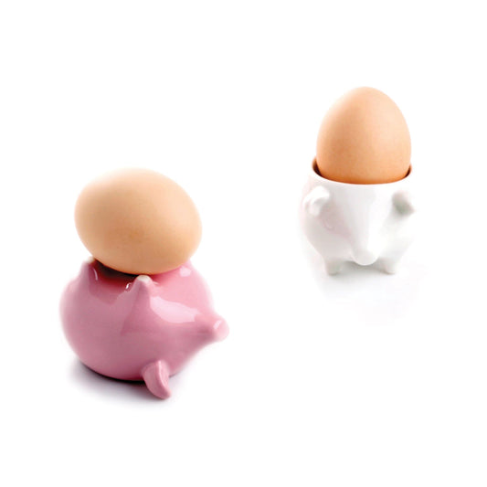 Bacon n' Eggs - pink & white eggcups