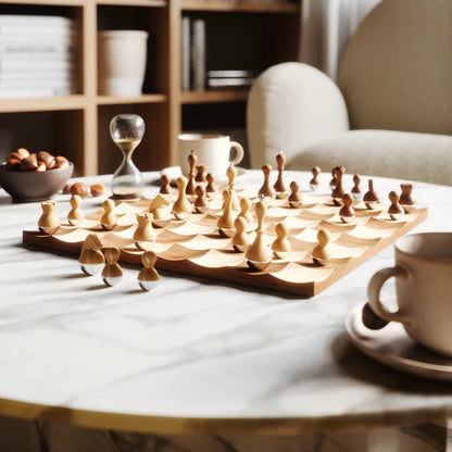 Umbra Wobble Walnut Chess Set