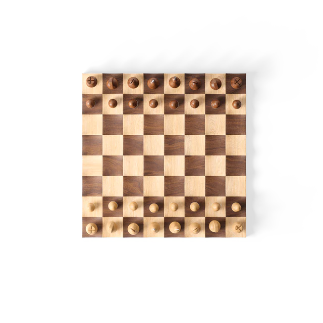 Umbra Wobble Walnut Chess Set