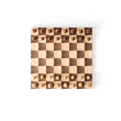 Umbra Wobble Walnut Chess Set