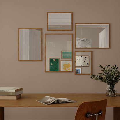 Wall Art Mirror Framed in Nature Oak