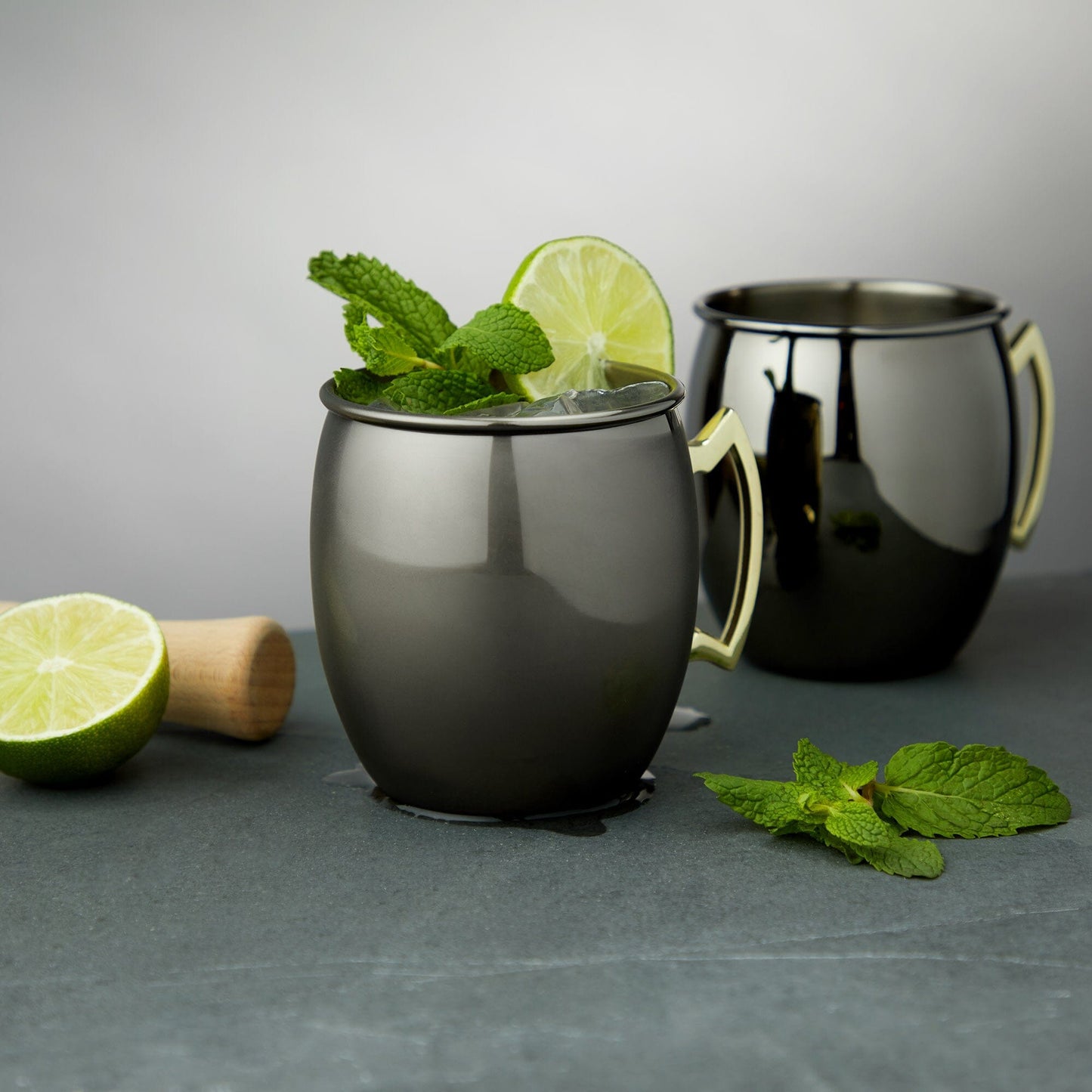 TRUE Moscow Mule Mugs in Black (Set of 2)