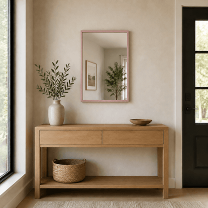 Wall Art Mirror Framed in Rose Wood