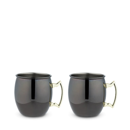 TRUE Moscow Mule Mugs in Black (Set of 2)