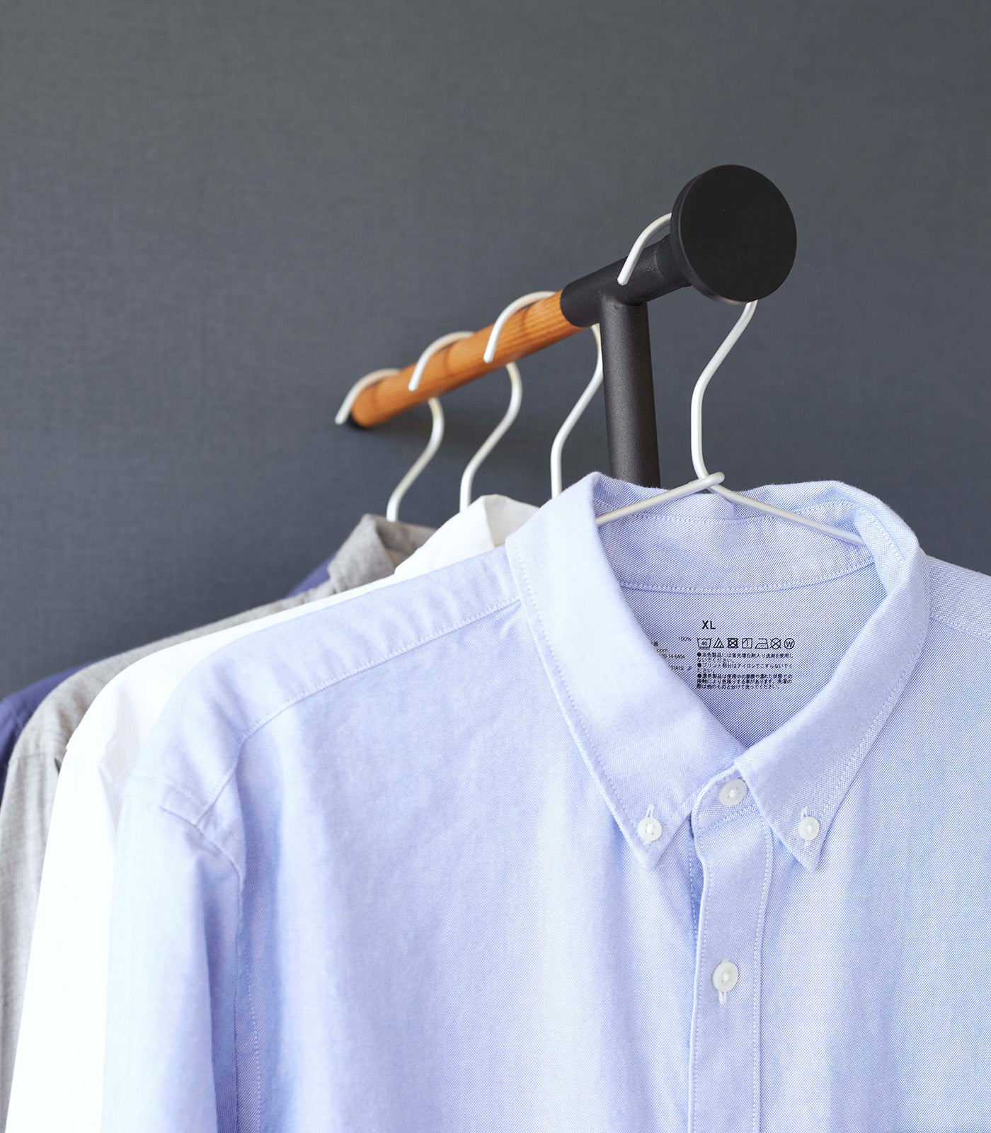 Yamakazi Steel & Wood Leaning Clothes Hanger