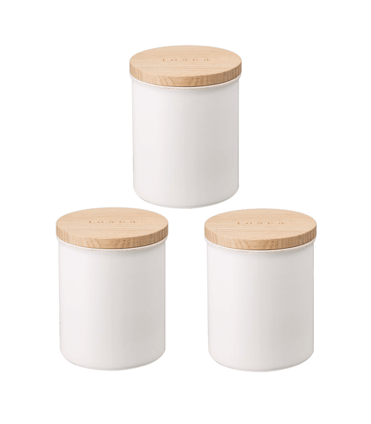 Yamakazi Plain Ceramic Canister Set of 3