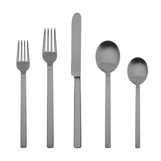 STILE matte black 5 piece place setting