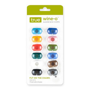 TRUE Wine-O Silicone Wine Charms Set of 12