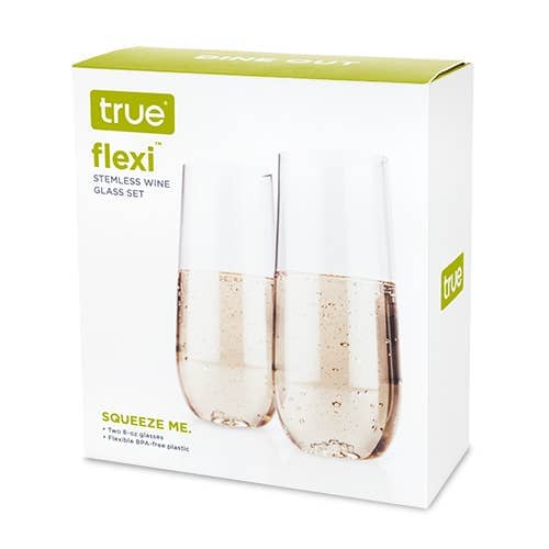 TRUE Flexi Stemless Champagne Flute Set of 2