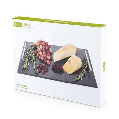 TRUE Fete Slate Cheeseboard & Knives