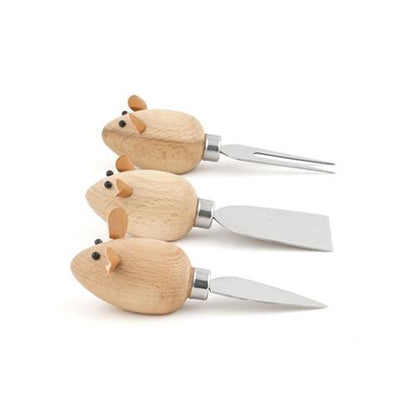 Kikkerland Cheese Mice Knives