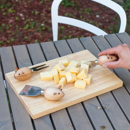 Kikkerland Cheese Mice Knives