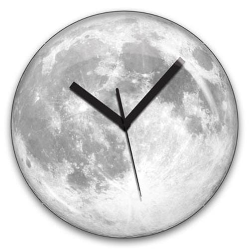 Kikkerland Glow In The Dark Moon Clock