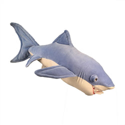 Plush Shark Soft Sculpture and Pillow