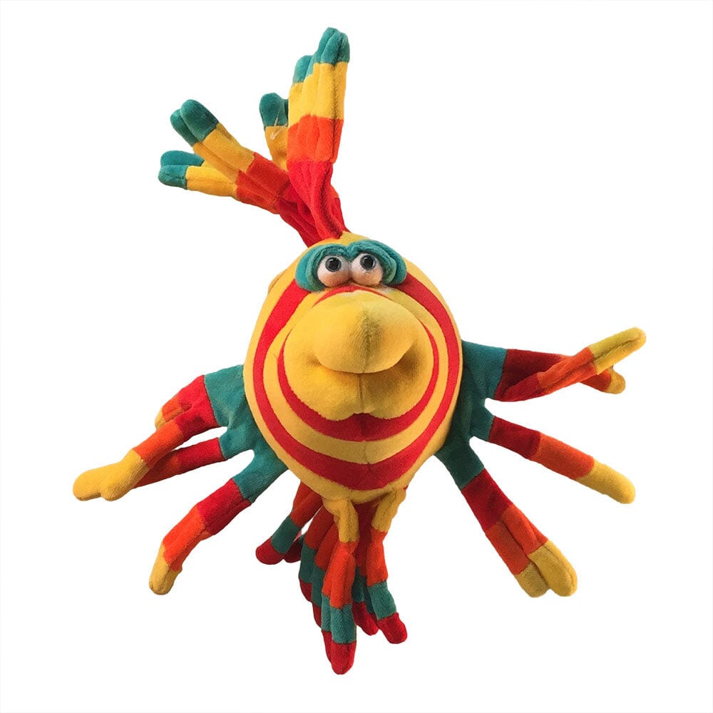 Plush Yellow & Red Fish Soft Sculpture