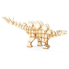 Load image into Gallery viewer, Kikkerland 3D Wooden Stegosaurus Puzzle
