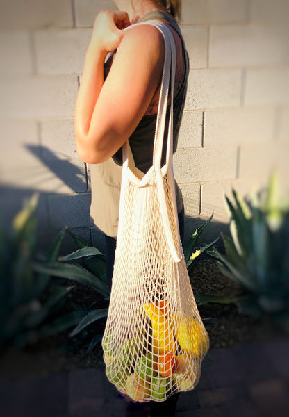 Extra Large Sustainable Cotton Mesh Market Bag