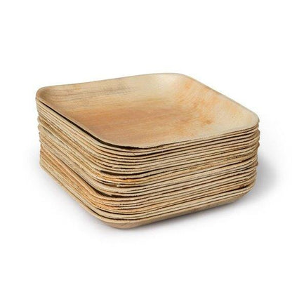 Palm Leaf Square Plates 9 Inch (Set of 25/50/100)