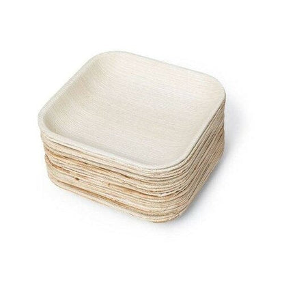 Palm Leaf Square Plates 6 Inch (Set of 50/100)