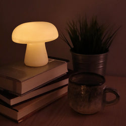 Kikkerland Porcelain Mushroom Light Set