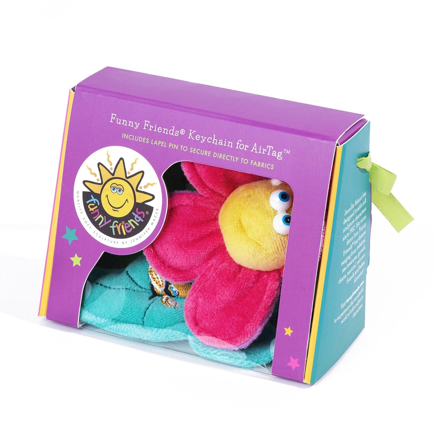 Funny Friends Flower | Artist-Designed Plush AirTag Holder Soft Sculpture