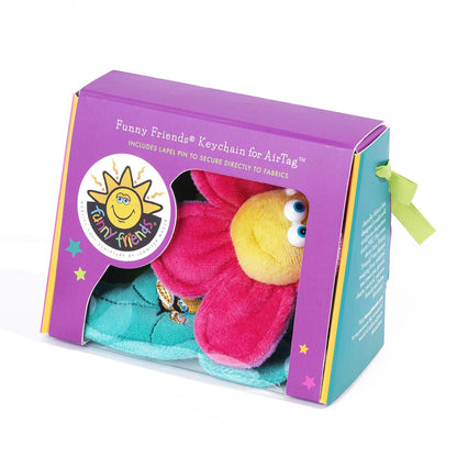 Funny Friends Flower | Artist-Designed Plush AirTag Holder Soft Sculpture