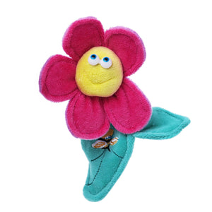 Funny Friends Flower | Artist-Designed Plush AirTag Holder Soft Sculpture