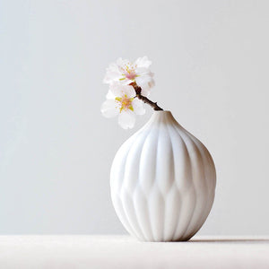 Set of 3 Textured Porcelain Vases