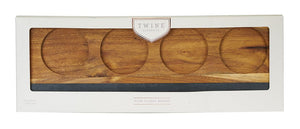 Acacia Wood Wine Flight Board by Twine®