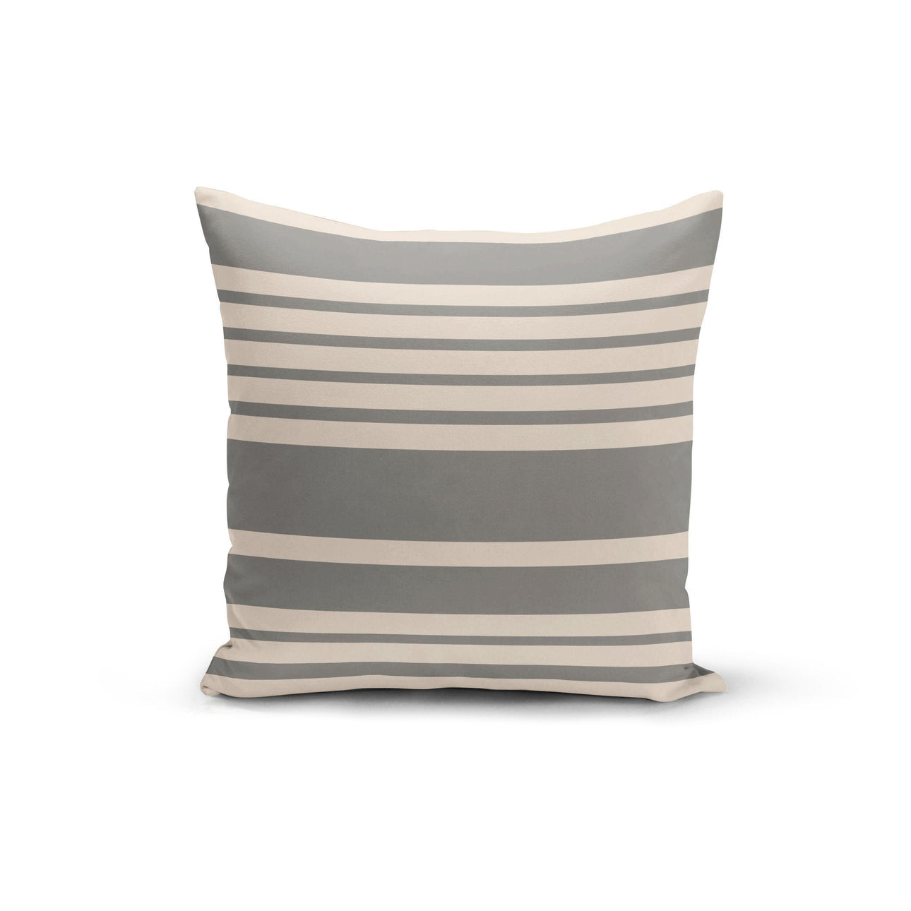 Grey & Cream Stripes Pillow Cover